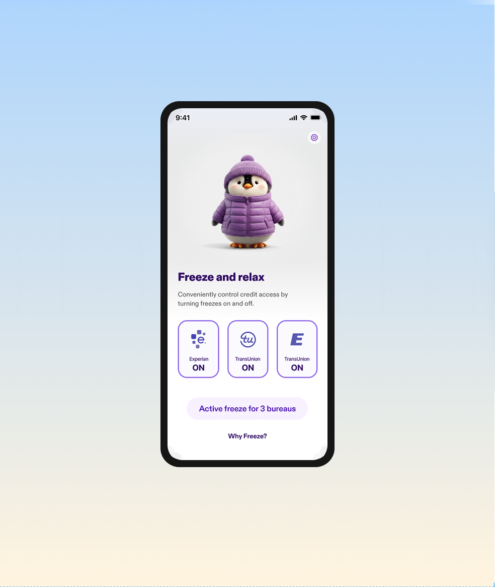 Abstracted user interface forecasting a 16% off target for 2027 emissions goal alongside an image of a mossy tree on top of a light blue gradient background